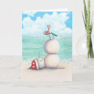 Tropical Yoga Christmas Card Feiertagskarte