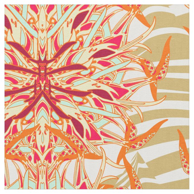 Tropical Zebra Stoff (Nahaufnahme)