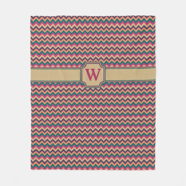 Tropical Zigzag Fleece Blanket (Vorderseite)