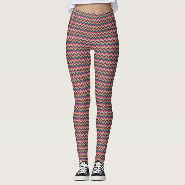 Tropical Zigzag Leggings (Vorderseite)
