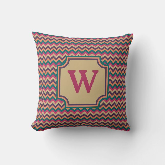 Tropical Zigzag Pillow Kissen (Vorderseite)