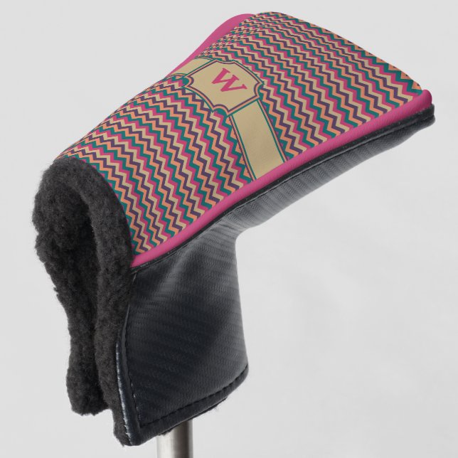 Tropical Zigzag Putter Cover Golf Headcover (3/4 Vorderseite)