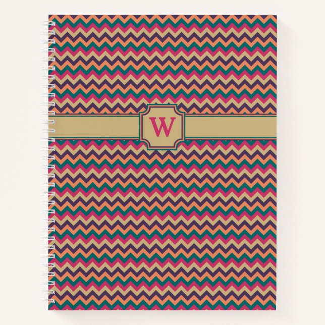 Tropical Zigzag Spiral Notebook Notizbuch (Vorderseite)