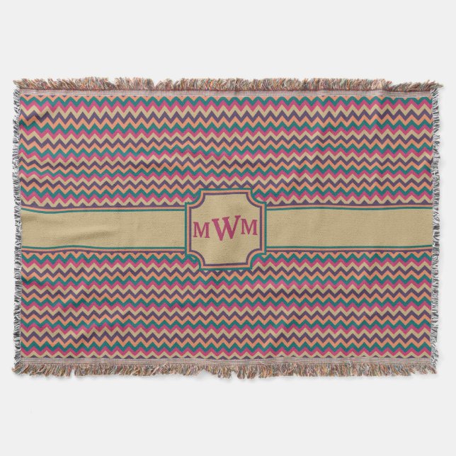 Tropical Zigzag Throw Blanket Decke (Vorderseite)