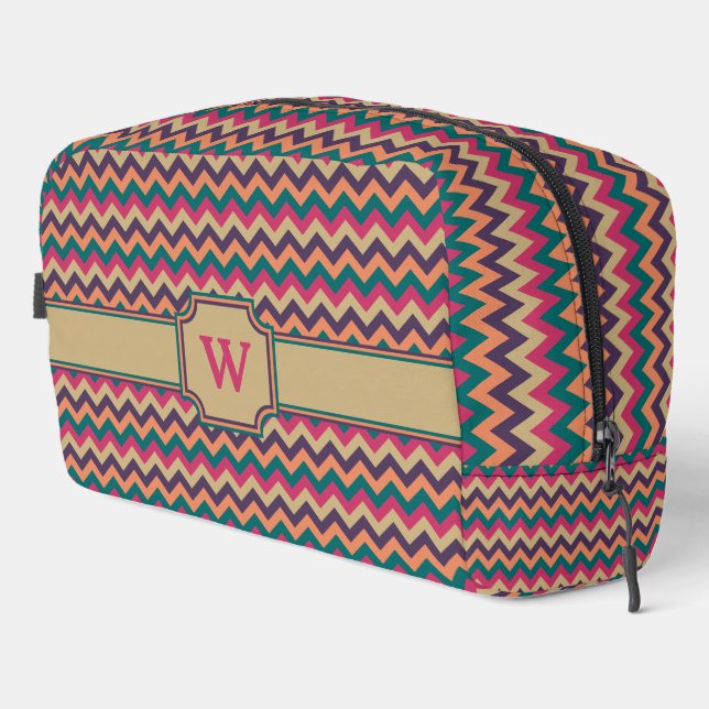 Tropical Zigzag Waschbeutel (Rechte Ecke)