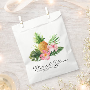 Tropicaler Dankeschön für Baby Shower im Sommer mi Geschenktütchen