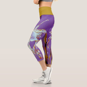 Tropicaler Fantail-Fisch Aquarell Capri Leggings