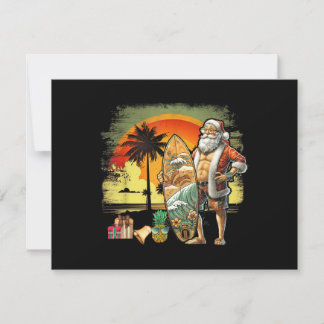 Tropicaler Sommer Surfing Santa Claus 6 Pack Weihn