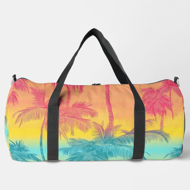 Tropicaler Sonnenuntergang-Reise Duffle Bag (Vorderseite)