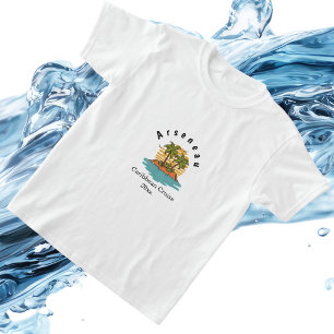 Tropicaler Sonnenuntergang Türkis Kreuzfahrt Urlau T-Shirt