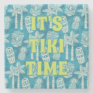 Tropicaler Tiki-Bar Tiki-Zeit Steinuntersetzer