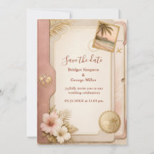 Tropicales Hochzeitspass in Blush Gold