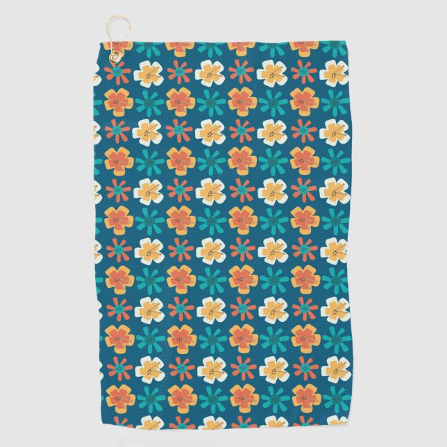 Tropicana-Blume Golfhandtuch (Vorderseite)