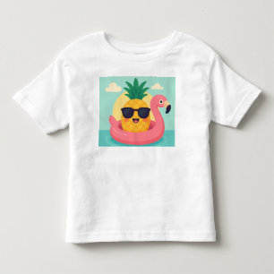 Tropicool-Ananas Flamingo Float Summer T - Shirt