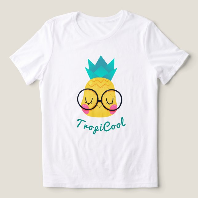 TropiCool Ananas T - Shirt - Fun Summer Fruit Des (Design Vorderseite)