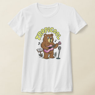 Tropicool Bär spielt Ukulele – Süße lustige Musik  T-Shirt