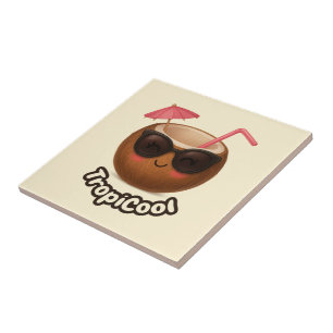 TropiCool Coconut - Fun Tropical Keramik Tile Fliese