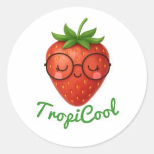 TropiCool Strawberry - Fun & Fresh Fruit Sticker
