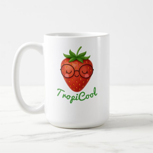 TropiCool Strawberry - Niedlich & frisch Sommer Kaffeetasse (Links)