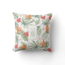 Tropics Blume Foliage Fantasy mit Monogram