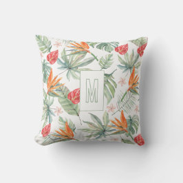 Tropics Blume Foliage Fantasy mit Monogram Kissen