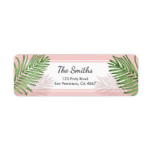 Tropics Return Address Label Tropical Beach Palm