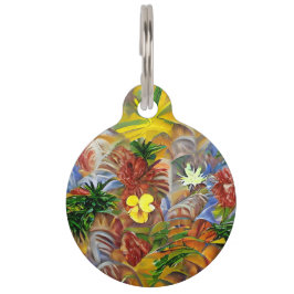 Tropisch Abstrakt Haustiermarke