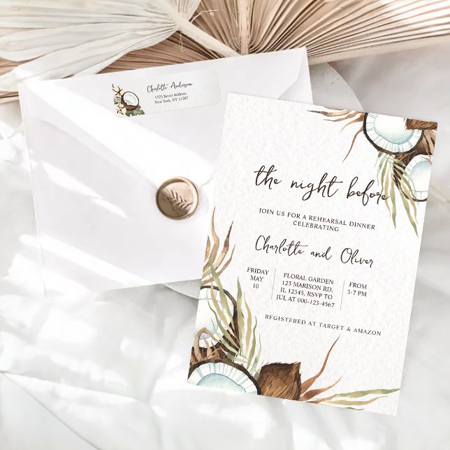 Tropisch am Abend vor der Probe Einladung (Von Creator hochgeladen)