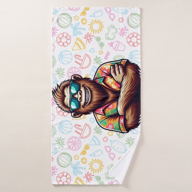 Tropisch/Beach yeti/bigfoot Badehandtuch (Badehandtuch)