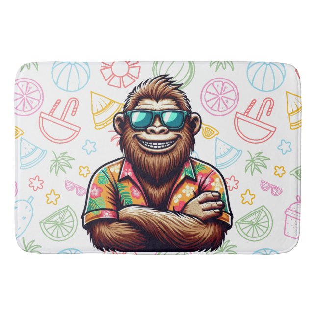 Tropisch/Beach yeti/bigfoot Badematte (Vorderseite)