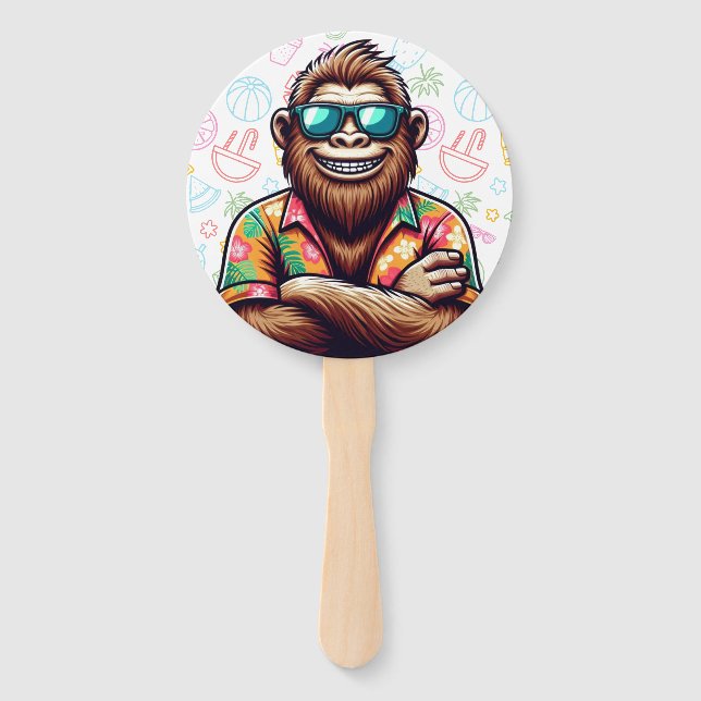Tropisch/Beach yeti/bigfoot Fächer (Vorderseite)