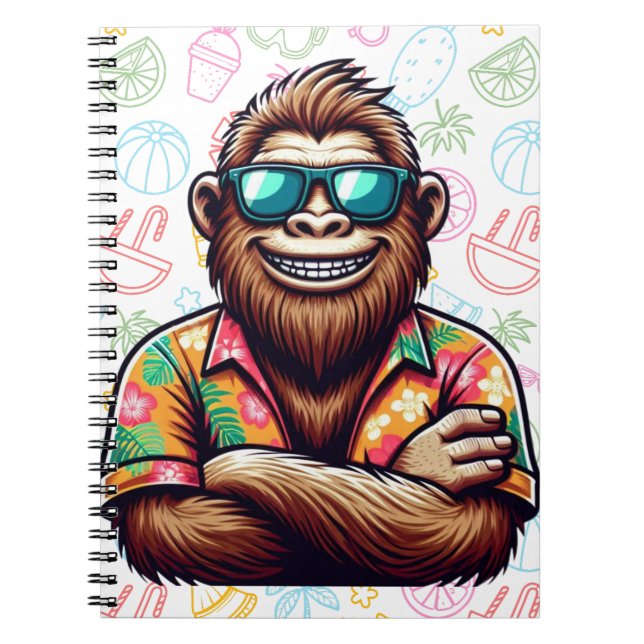 Tropisch/Beach yeti/bigfoot Notizblock (Vorderseite)