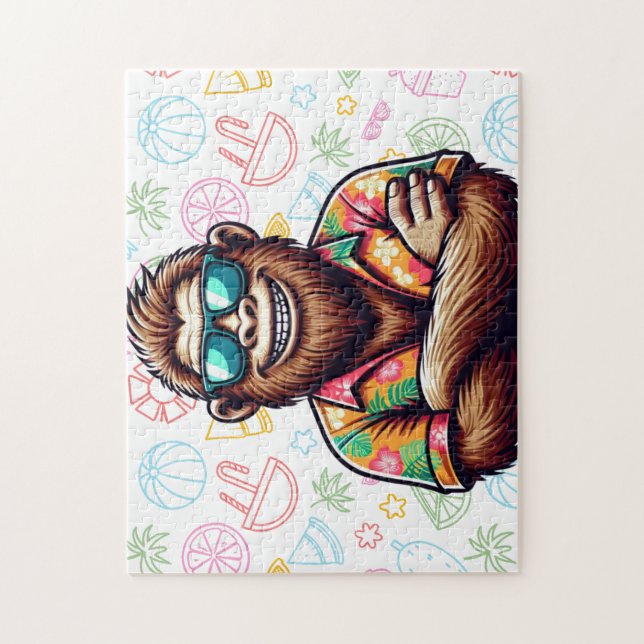 Tropisch/Beach yeti/bigfoot Puzzle (Vertikal)