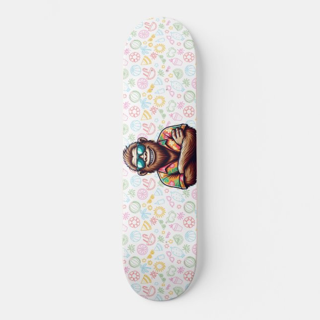 Tropisch/Beach yeti/bigfoot Skateboard (Vorderseite)