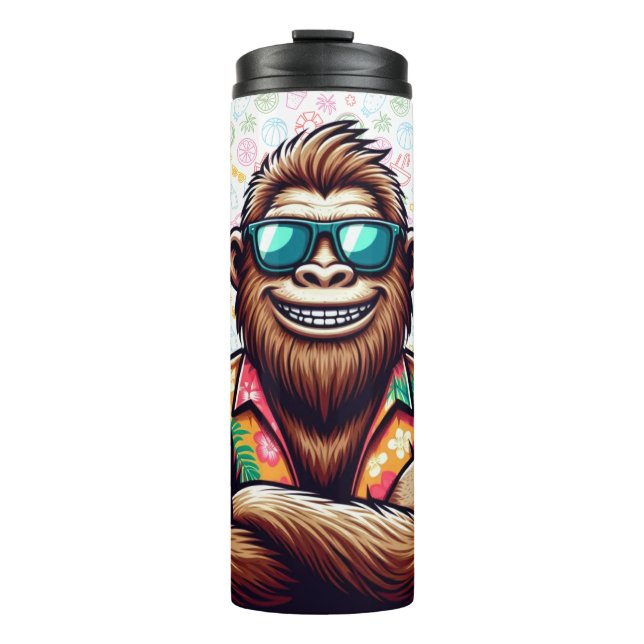 Tropisch/Beach yeti/bigfoot Thermosbecher (Vorderseite)