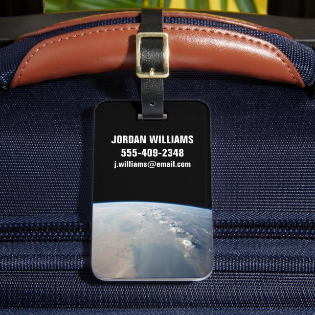 Tropisch blaue Gewässer des Persischen Golfs. 2 Gepäckanhänger (Vorderseite Insitu 2)