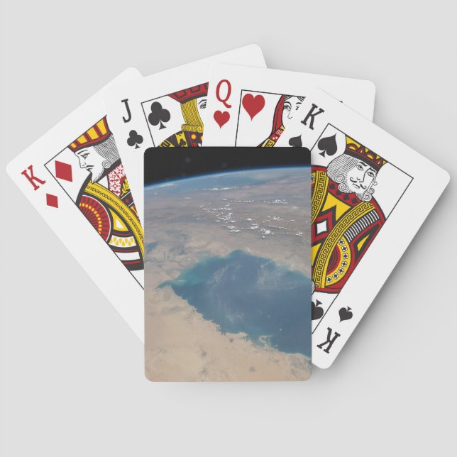 Tropisch blaue Gewässer des Persischen Golfs. Spielkarten (Rückseite)