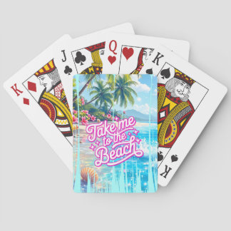 Tropisch bringt mich zum Strand Spielkarten