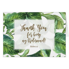 tropisch danke für Sein meine Brautjungfernkarte