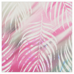 Tropisch erröten das tadellose grüne weiße Blum Stoff