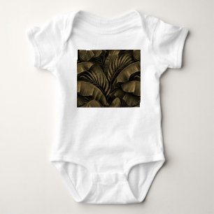 Tropisch Exotic: Grunge Goldene Natur Baby Strampler