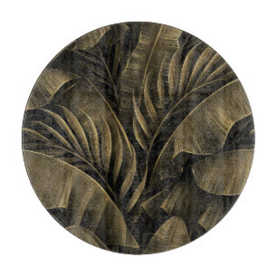 Tropisch Exotic: Grunge Goldene Natur Schneidebrett