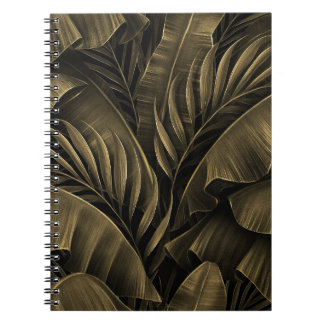 Tropisch Exotisch: Grunge Golden Nature Notizblock