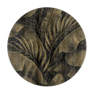 Tropisch Exotisch: Grunge Golden Nature Schneidebrett