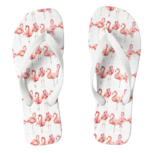 tropisch Familie von Flamingos Flip Flops