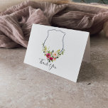 Tropisch farbenes Wappen florale Hochzeit als Dankeskarte<br><div class="desc">Diese tropische farbenfrohe Wappen Blumen gefaltete Hochzeit danke Ihnen Karte ist perfekt für eine rustikale Hochzeit. Die Einrichtung besteht aus rosa, rot, gelb, blau und weiß getönten Gewässer mit botanisch grünen Blätter. Personalisieren Sie die Innenseite der Karte mit Ihren Namen, und eine Dankeschön-Nachricht. Oder, verlass den Dankeschön-Abschnitt leer und Hand...</div>