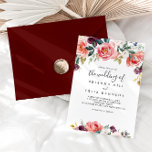 Tropisch farbenfrohe Sommerblüte - Hochzeit Einladung<br><div class="desc">Diese tropische farbenfrohe Sommerblüte die Hochzeit der Einladung ist perfekt für eine einfache Hochzeit. Das Design ist illustriert,  weiß,  rosa,  rot,  bordeauxrot und lila,  elegante Blume,  die in hübsche Blumensträuße untergebracht sind.</div>