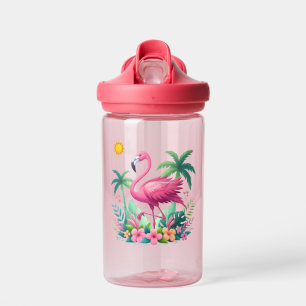 Tropisch/Florida rosa Flamingo Trinkflasche