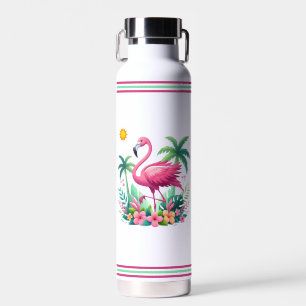 Tropisch/Florida rosa Flamingo Trinkflasche