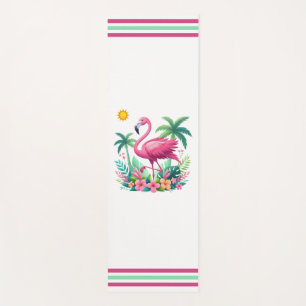 Tropisch/Florida rosa Flamingo Yogamatte